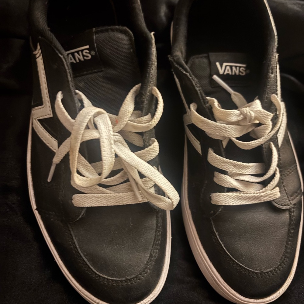 Vans Classic Black and White Lace-Up Shoes